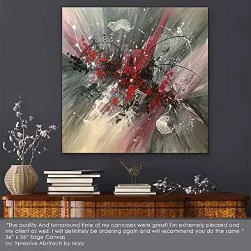 Creative Mark The Edge All Media Cotton Deluxe Stretched Canvas - 12x12" - 3 Pack of 1-1/2'' Deep Triple Acrylic Primed Canvas for Painting