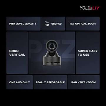 YOLOLIV VertiCam PTZ Camera 1080P for Vertical Streaming
