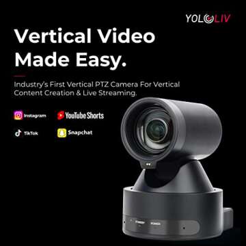 YOLOLIV VertiCam PTZ Camera 1080P for Vertical Streaming