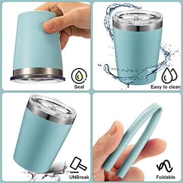 4 Set Toddler Cups with Straws and Lids Stainless Steel Kids Cups Insulated Kids Cups Spill Proof Double Wall Vacuum Kid Tumbler Cups for Boys Girls Sippy Drinking 8 oz (Green, Orange, Pink, Purple)