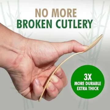 KITCHSENTIAL Bamboo Cutlery Set - Eco-Friendly Utensils Set