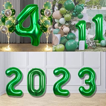 Giant Green 17 Balloons for 17th Birthday Parties
