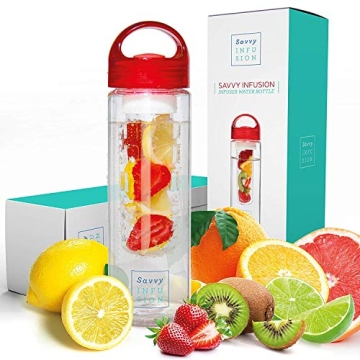 Infusion Fruit Infuser Water Bottle - BPA Free Insulated Water Bottle, Reusable Water Bottle with Fr...