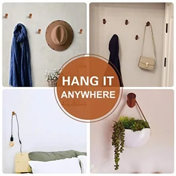 Felidio Wood Wall Hooks: Stylish, Sturdy & Easy to Install
