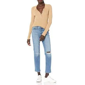 Dara Slim-Fitted Rib Polo Sweater For Women - The Drop