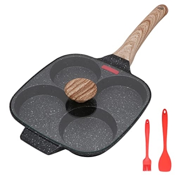 Bobikuke Egg Frying Pan with 4-Hole Design - Nonstick