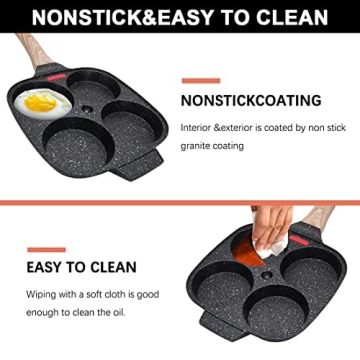 Bobikuke Egg Frying Pan with 4-Hole Design - Nonstick