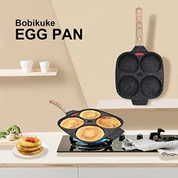 Bobikuke Egg Frying Pan with 4-Hole Design - Nonstick