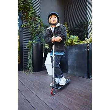 Razor A2 Kick Scooter for Kids – Wheelie Bar, Foldable, Lightweight, Front Vibration Reducing System, Adjustable Height Handlebars