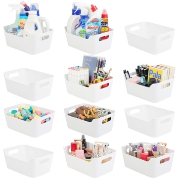 Tiawudi 12 Pack Storage Bins for Home Organization