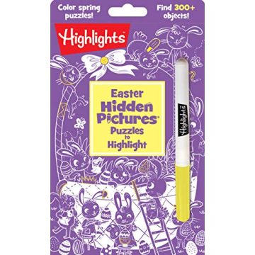 Easter Hidden Pictures Puzzles Book for Fun Family Activity