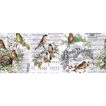 Tim Holtz Idea-Ology Collage Paper Rolls - Entomology, Botanical and Aviary - Bundle of Three Rolls