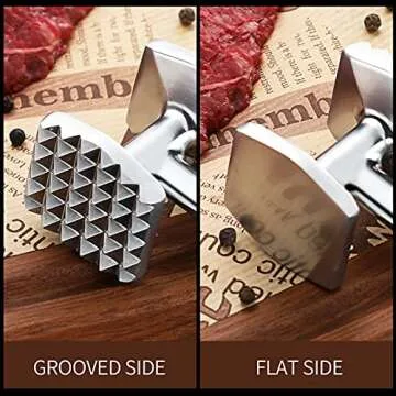 AOWOTO Meat Tenderizer Hammer with Comfort Grip Handle
