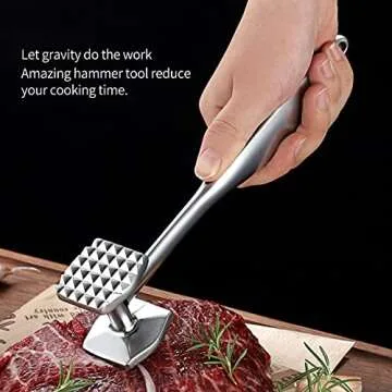 AOWOTO Meat Tenderizer Hammer with Comfort Grip Handle