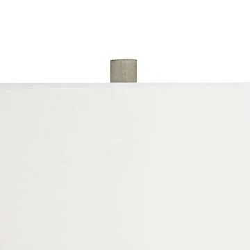 Possini Euro Design Claire 30" Tall Large Mid Century Modern Farmhouse Rustic Coastal End Table Lamp White Beige Living Room Bedroom Bedside Nightstand House Office Home Reading Fabric Shade