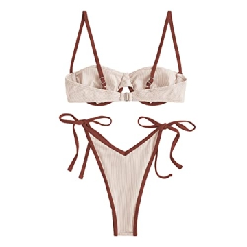 Stylish ZAFUL Women's Underwire High Cut Bikini Set