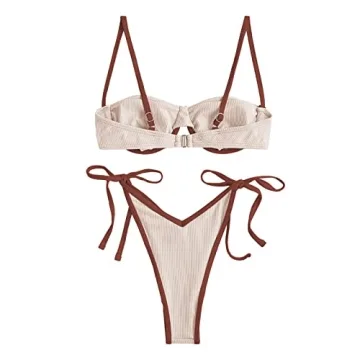 Stylish ZAFUL Women's Underwire High Cut Bikini Set