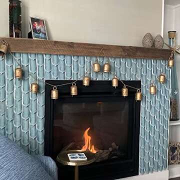 Rustic Bell Garland on Jute Rope - 90" Long