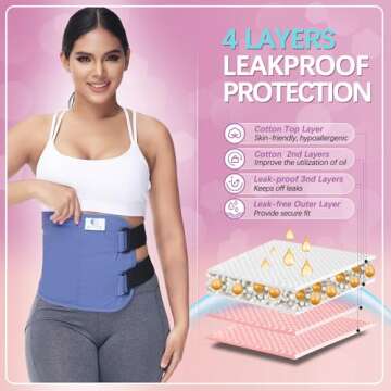 glitz Castor Oil Pack Wrap – Reusable Organic Castor Oil Packs for Liver Detox (Compress), Less Mess, Anti Leak Outer Layer, Soft Cotton (Violet)