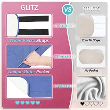 glitz Castor Oil Pack Wrap – Reusable Organic Castor Oil Packs for Liver Detox (Compress), Less Mess, Anti Leak Outer Layer, Soft Cotton (Violet)