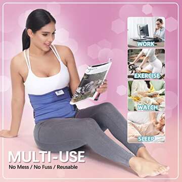 glitz Castor Oil Pack Wrap – Reusable Organic Castor Oil Packs for Liver Detox (Compress), Less Mess, Anti Leak Outer Layer, Soft Cotton (Violet)