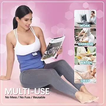 glitz Castor Oil Pack Wrap – Reusable Organic Castor Oil Packs for Liver Detox (Compress), Less Mess, Anti Leak Outer Layer, Soft Cotton (Violet)