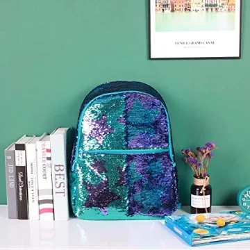 Sequin School Backpack for Girls Boys Kids Cute Kindergarten Elementary Book Bag Bookbag Glitter Sparkly Back Pack