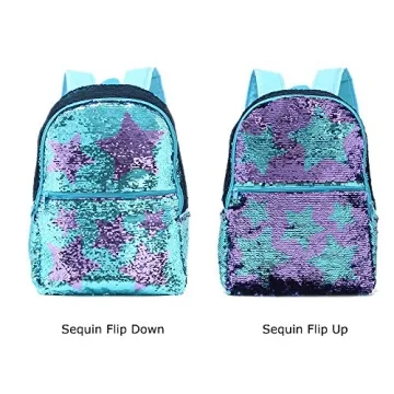 Sequin School Backpack for Girls Boys Kids Cute Kindergarten Elementary Book Bag Bookbag Glitter Sparkly Back Pack