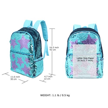 Sequin School Backpack for Girls Boys Kids Cute Kindergarten Elementary Book Bag Bookbag Glitter Sparkly Back Pack