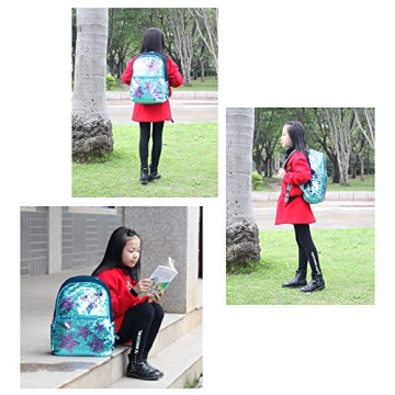 Sequin School Backpack for Girls Boys Kids Cute Kindergarten Elementary Book Bag Bookbag Glitter Sparkly Back Pack