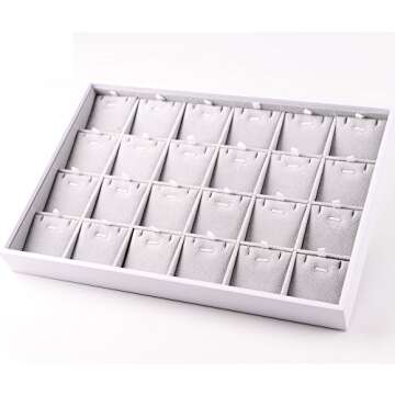 Oirlv Velvet Stackable Jewelry Trays for Jewelry Organization