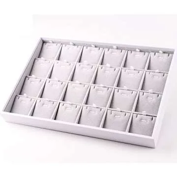 Oirlv Velvet Stackable Jewelry Trays for Jewelry Organization