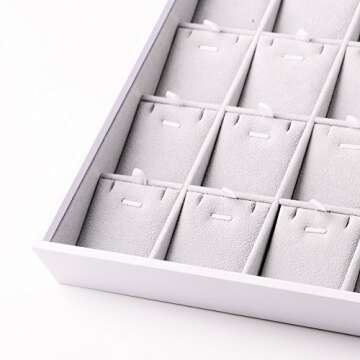 Oirlv Velvet Stackable Jewelry Trays for Jewelry Organization