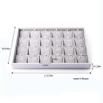 Oirlv Velvet Stackable Jewelry Trays for Jewelry Organization