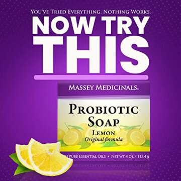 Candida Freedom Massey's CF 100% Natural Probiotic Soap Bar - Elevate Your Skincare Routine with Pot...