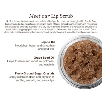 Sara Happ Pink Grapefruit Lip Scrub for Dry Lips - Exfoliating & Moisturizing