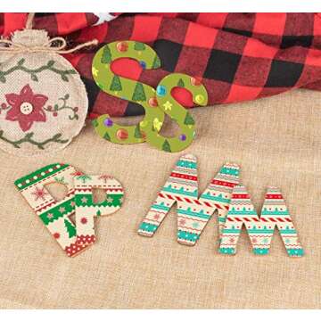 4" Wooden Letters - 52 Pcs Wood Alphabet Letters for Crafts Wood Letters Sign Decoration Unfinished Wood Letters for Painting/Wall Decor/Letter Board/DIY