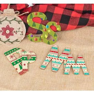 4" Wooden Letters - 52 Pcs Wood Alphabet Letters for Crafts Wood Letters Sign Decoration Unfinished Wood Letters for Painting/Wall Decor/Letter Board/DIY
