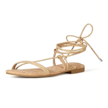 The Drop Women's Samantha Flat Strappy Lace-Up Sandal