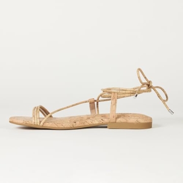 The Drop Women's Samantha Flat Strappy Lace-Up Sandal