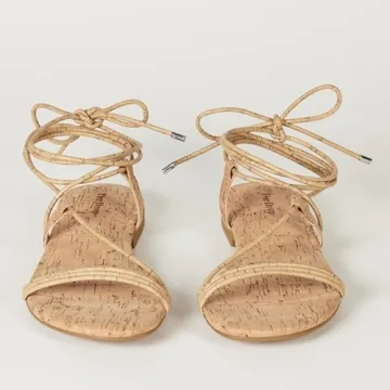 The Drop Women's Samantha Flat Strappy Lace-Up Sandal