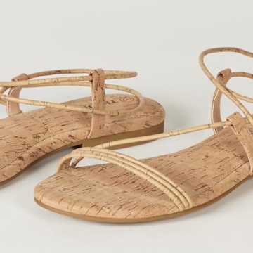 The Drop Women's Samantha Flat Strappy Lace-Up Sandal