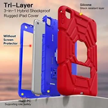 Grifobes for iPad Mini 5/4 Case 2019/2015, Heavy Duty Shockproof Cover with Stand for iPad Mini 5th / 4th Generation 7.9 inch for Kids Boys