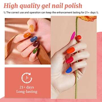JODSONE Gel Nail Polish Kit with U V Light 32 Colors with Base Coat Matte Glitter Top Coat Gel Nail Set Manicure Salon Tools