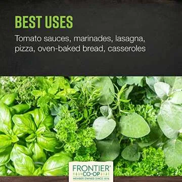 Frontier Co-op Organic Italian Seasoning 1lb - Bulk Dried Oregano, Thyme, Rosemary, Basil, Sage & Marjoram - Wholesale Spices and Seasonings