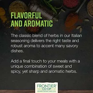 Frontier Co-op Organic Italian Seasoning 1lb - Bulk Dried Oregano, Thyme, Rosemary, Basil, Sage & Marjoram - Wholesale Spices and Seasonings