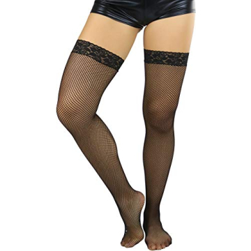 Vibrant Fishnet Thigh High Stockings Neon Comfort Style