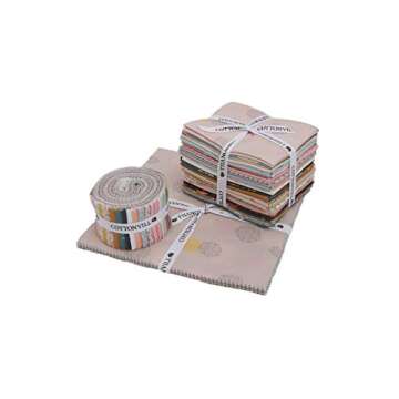 COTTONVILL Our Story 20COUNT Cotton Print Quilting Fabric (1yard, 05-Pavement-Peach)