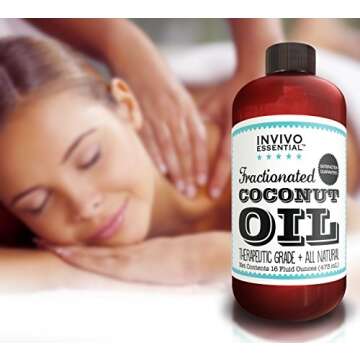 Fractionated Coconut Oil Premium Therapeutic Grade 16 Ounce Liquid Carrier Oil for Aromatherapy Relaxing Massage and Diluting Essential Oils with Pump and eBook