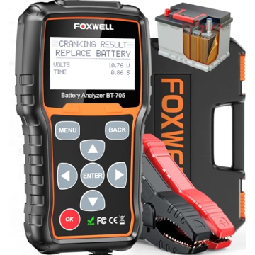 FOXWELL BT705 Car Battery Tester 12V 24V, Automotive 100-2000CCA Battery Load Tester Battery Analyze...